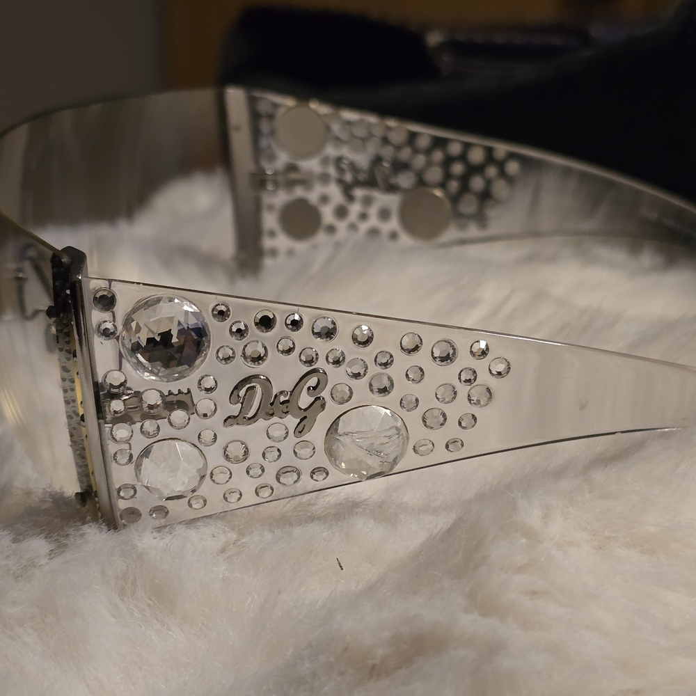 Dolce & Gabbana Silver Crystal Embellished Sunglasses - Picture 2 of 7